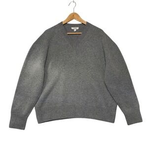 COS Gray V-Neck Wool Oversized Pullover Sweater Mens Size Large